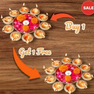 Decorative urli for pooja set of 2 traditional diya
