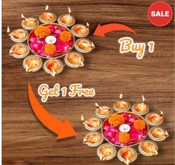 Decorative urli for pooja set of 2 traditional diya