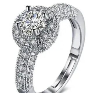 Eternal Radiance: Adjustable Diamond Oval Ring for women and girls