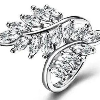 Gleaming Grace: Adjustable American Diamond Ring for Girls and Women