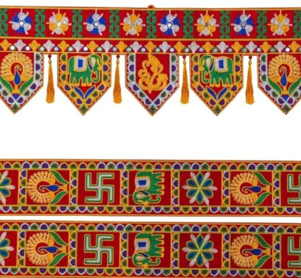 Vibrant Traditions: Fabric Toran Door Hanging for Festive Décor - Image 2