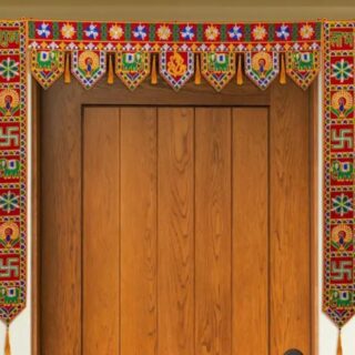 Vibrant Traditions: Fabric Toran Door Hanging for Festive Décor