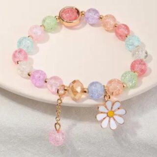 Rainbow Radiance: Adjustable Multicolor Beaded Bracelet