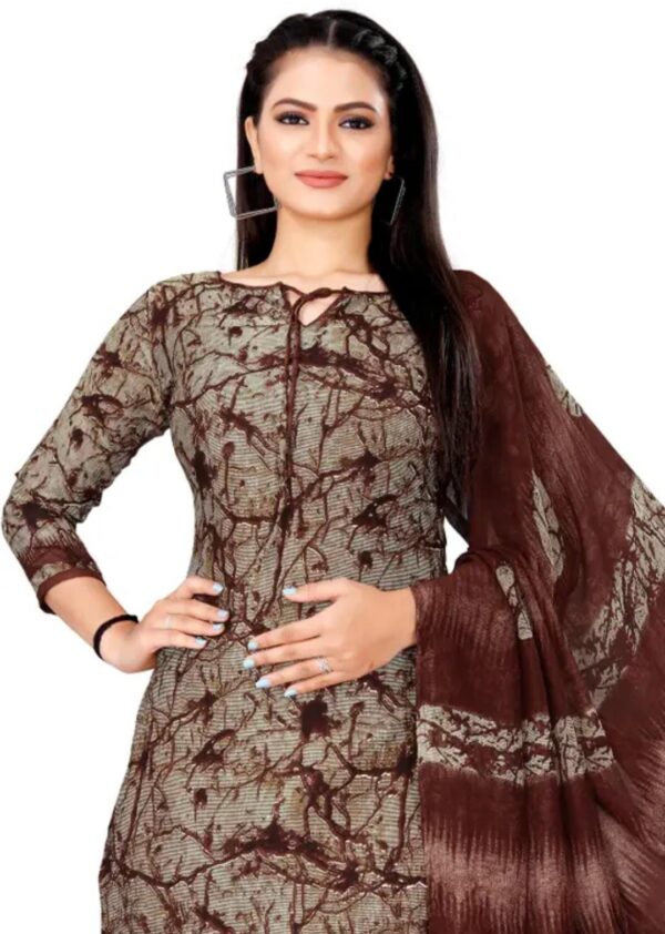 Women Crepe Bandhani Printed Pack of 2 Dress Material - Image 3