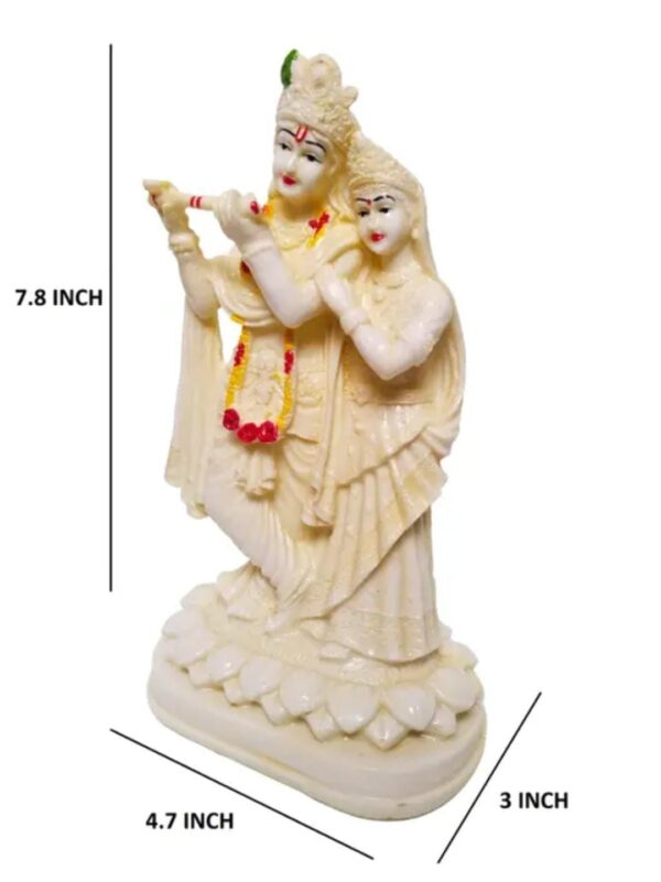 Antique Finish Lord Radha Krishna Idol - Image 2