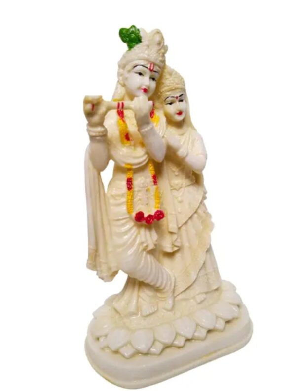 Antique Finish Lord Radha Krishna Idol - Image 4