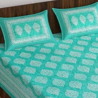 Exquisite Floral Double Bed Bedsheet and Pillow Cover Set
