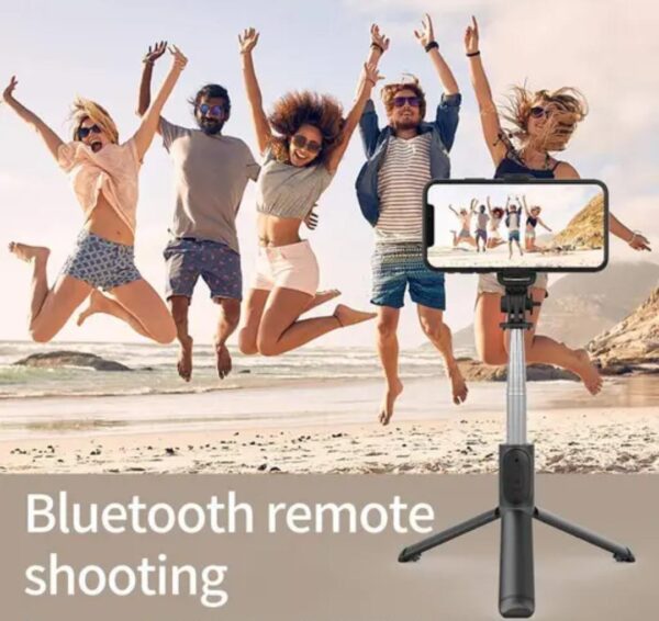 4-in-1 Extendable Bluetooth Selfie Stick and Phone Tripod Stand with Detachable Wireless Remote - Image 4