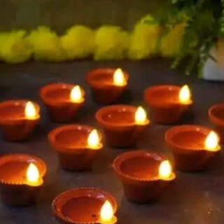 LED Water sensor diya pack of 12