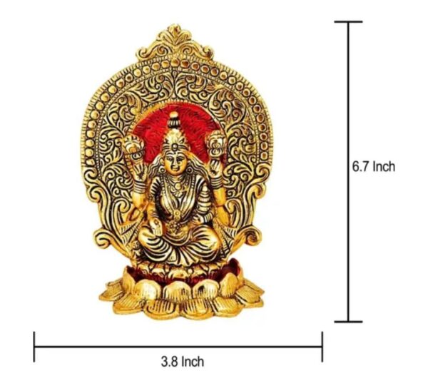 Elegant Gold Laxmi Ganesh Idol - Image 3