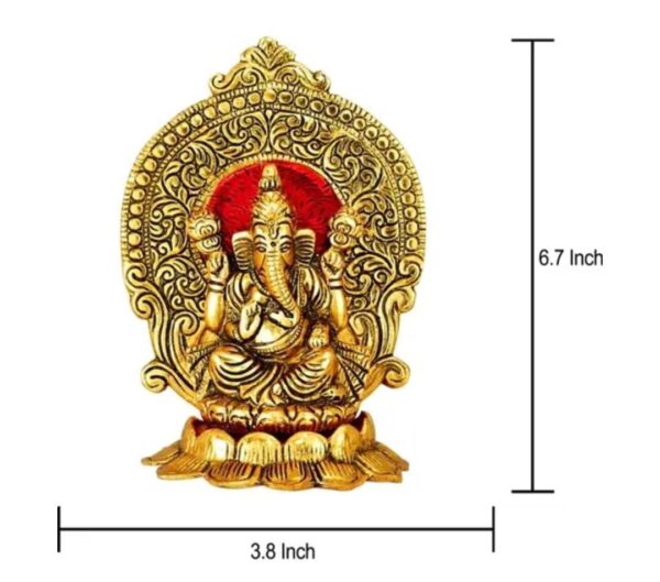 Elegant Gold Laxmi Ganesh Idol - Image 4