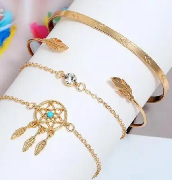 pack of 4 leaf adjustable bracelet