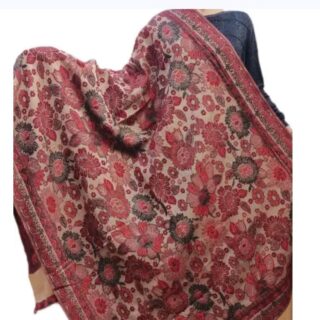 Maroon Stylish Woven Design Reversible Multicolor Women's Shawl